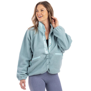 Cozy Daze Fleece Jacket - Mint