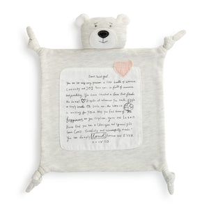 Demdaco Sweet Girl Bear Blankie