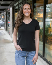 Load image into Gallery viewer, Grace &amp; Lace Best Fit V-Neck Tee - Black