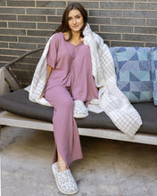 Load image into Gallery viewer, Grace &amp; Lace Coziest Wide Leg Lounge Pants - Dark Lilac