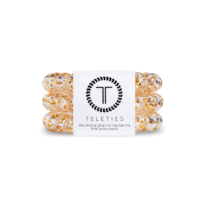 Large Teleties - Glitter & Gold