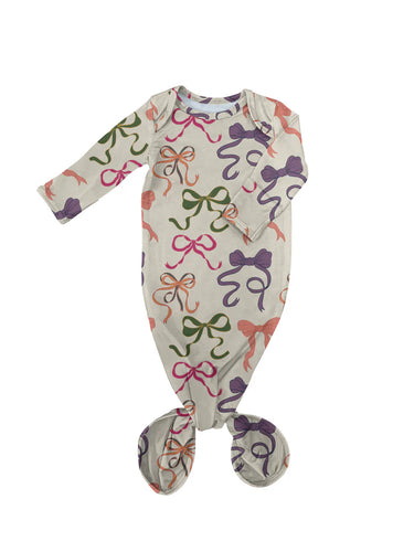 Goosies Knotted Infant Gown - Bows