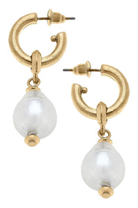 Canvas Greta Freshwater Pearl Drop Earrings