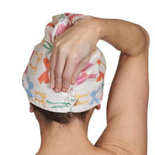 Load image into Gallery viewer, Hair Towel Wrap - Mable Tan Ribbons