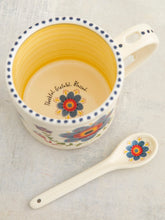 Load image into Gallery viewer, Natural Life Hazel Mug &amp; Spoon Set - Thankful Grateful Blessed