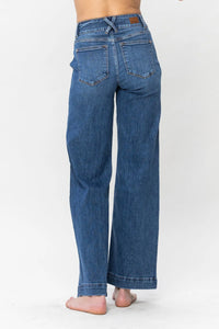 Judy Blue HW Double Button Wide Leg Jean (Regular/Curvy)