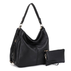 Effie 2-in-1 Hobo Bag - Black