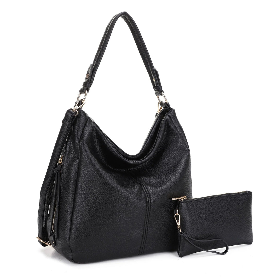 Effie 2-in-1 Hobo Bag - Black