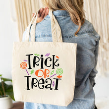 Load image into Gallery viewer, Viv &amp; Lou Trick or Treat Small Canvas Tote