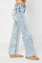 Load image into Gallery viewer, Judy Blue High Waisted Raw Hem Wide Leg Jean - Mineral Wash