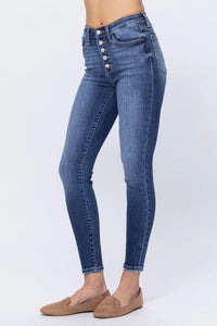 Judy Blue Hi Rise Button Fly Skinny Jean