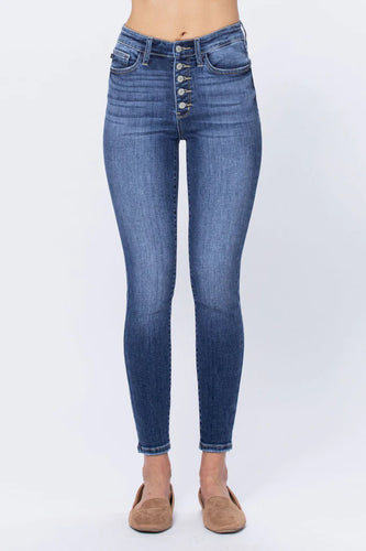 Judy Blue Hi Rise Button Fly Skinny Jean