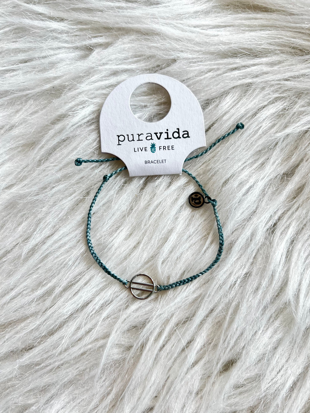 Pura Vida Charm Bracelet - Smoky Blue Retro Sun