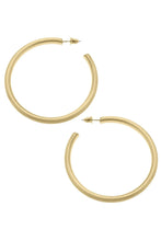 Load image into Gallery viewer, Canvas Ivy Hoop Earrings in Gold