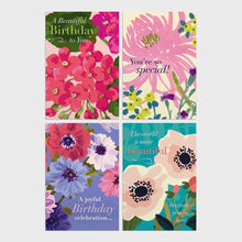 Load image into Gallery viewer, Beautiful Birthday Flowers - 12 Birthday Boxed Cards and Envelopes