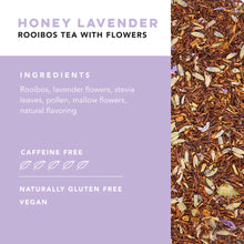 Load image into Gallery viewer, Pinky Up Tea Sachets - Honey Lavender Rooibos