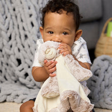 Load image into Gallery viewer, Demdaco Teddy Rattle Blankie - Neutral