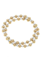 Load image into Gallery viewer, Canvas Kayla Ball Bead Stretch Bracelet Stack in Two Tone