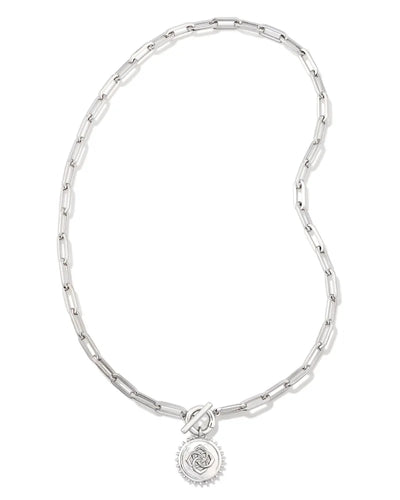 Kendra Scott Brielle Medallion Chain Necklace in Silver
