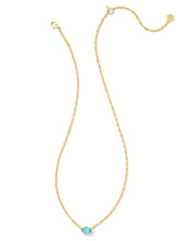 Load image into Gallery viewer, Kendra Scott Cailin Gold Pendant Necklace in Aqua Crystal