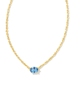 Kendra Scott Cailin Gold Pendant Necklace in Blue Violet Crystal