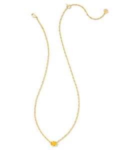 Kendra Scott Cailin Gold Pendant Necklace in Golden Yellow Crystal