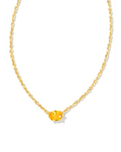 Load image into Gallery viewer, Kendra Scott Cailin Gold Pendant Necklace in Golden Yellow Crystal