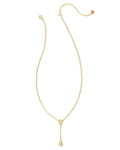 Load image into Gallery viewer, Kendra Scott Camry Gold Y Necklace in Golden Abalone