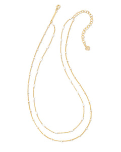 Kendra Scott Dottie Gold Multi Strand Necklace in White