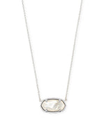 Kendra Scott Elisa Sterling Silver Pendant Necklace in Ivory Mother of Pearl