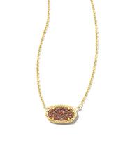 Load image into Gallery viewer, Kendra Scott Elisa Gold Pendant Necklace in Spice Drusy