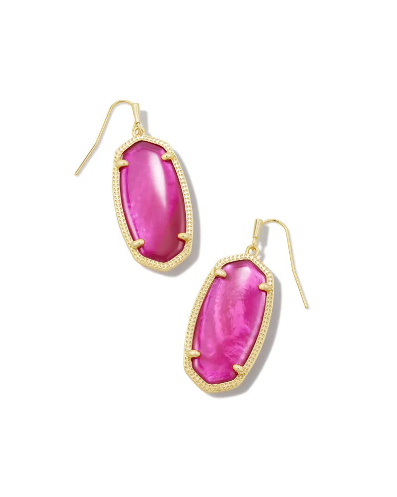 Kendra Scott Elle Gold Drop Earrings in Azalea Illusion