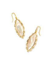 Load image into Gallery viewer, Kendra Scott Genevieve Gold Drop Earrings in Ivory Mother of Pearl