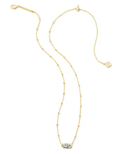 Load image into Gallery viewer, Kendra Scott Genevieve Gold Satellite Short Pendant Necklace in White Crystal
