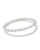 Kendra Scott Gracie Silver Bangle Bracelet in White Mix S/M