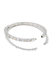 Load image into Gallery viewer, Kendra Scott Gracie Silver Bangle Bracelet in White Mix S/M
