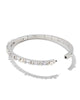 Kendra Scott Gracie Silver Bangle Bracelet in White Mix S/M
