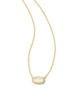 Kendra Scott Grayson Gold Short Pendant Necklace in Ivory Mother of Pearl
