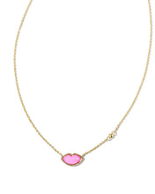 Load image into Gallery viewer, Kendra Scott Lips Gold Pendant Necklace in Hot Pink Mother of Pearl