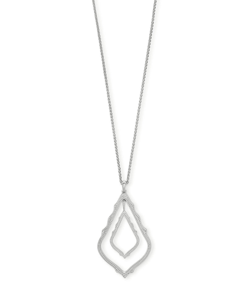 Kendra scott deals long silver necklace