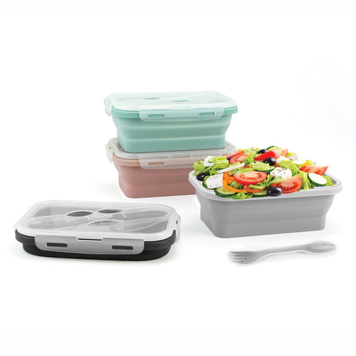 Krumbs Kitchen Collapsible Silicone Lunch Containers