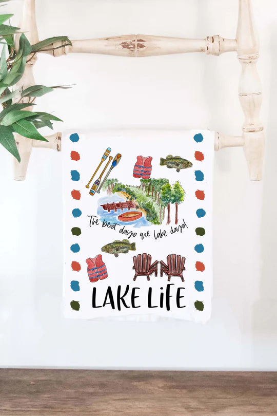 Lake Life Cotton Tea Towel