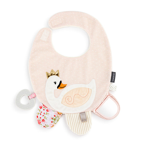 Demdaco Activity Bib - Pink Swan