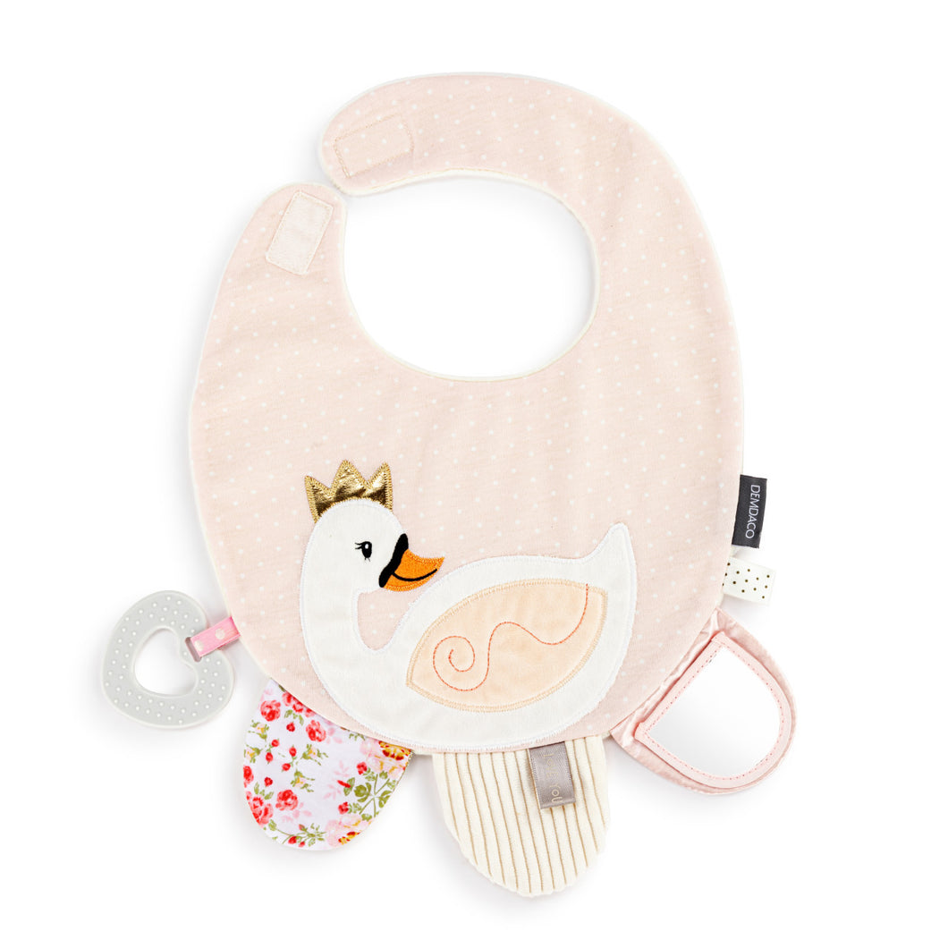 Demdaco Activity Bib - Pink Swan