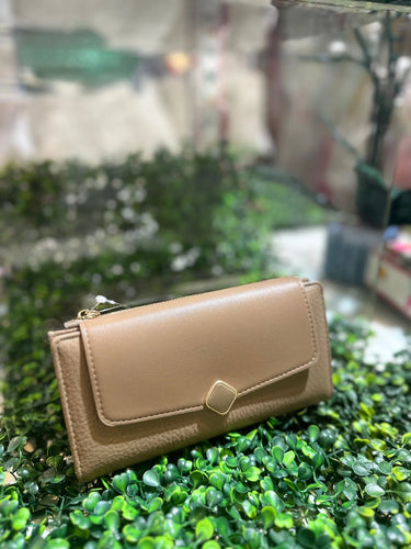 Linda Large Zip & Fold Wallet - Khaki