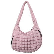 Load image into Gallery viewer, Oversized Quilted Hobo Tote - Mauve