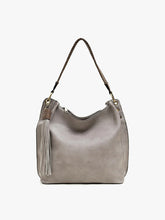 Load image into Gallery viewer, Amber Three Compartment Hobo Bag - Grey