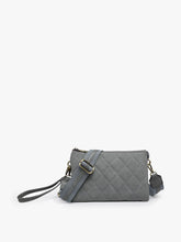 Load image into Gallery viewer, Izzy Quilted Crossbody - Grey Blue