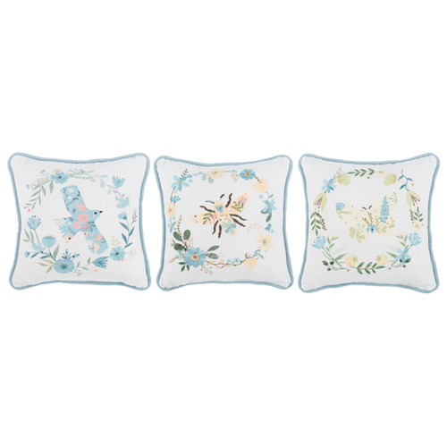 Ganz Blue Spring Pillow