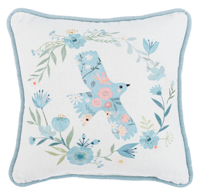 Ganz Blue Spring Pillow